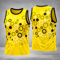 Yellow Circle Basketball Jersey
